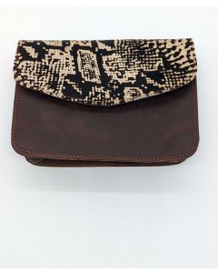 Small Cowhide & Leather Envelope Crossbody Purse